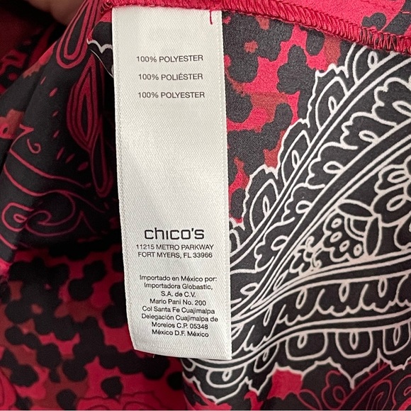 Chico’s Paisley Roxanne Top Woman’s 3 (XL) Button Down Long Sleeve Office - Picture 5 of 9